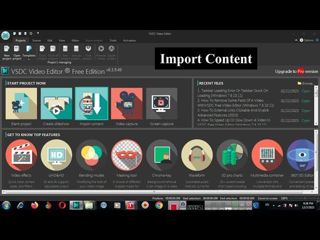 How To Convert - Import - Export And Save A Video & Project In VSDC Free Video Editor