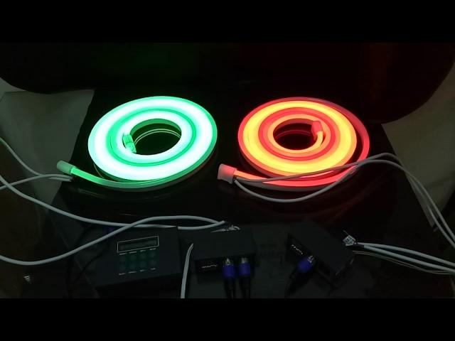 Chasing LED neon light with different DMX address