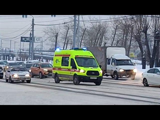 Russian Ambulance Responding with Siren Yelp