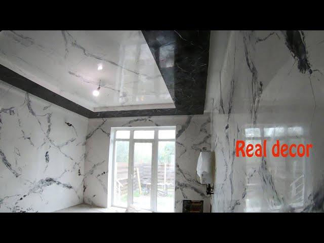 Marble and modern living room interior design