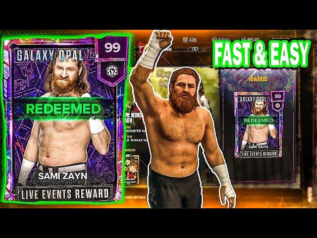 How To Unlock Galaxy Opal Sami Zayn FAST In WWE2K24 My Faction