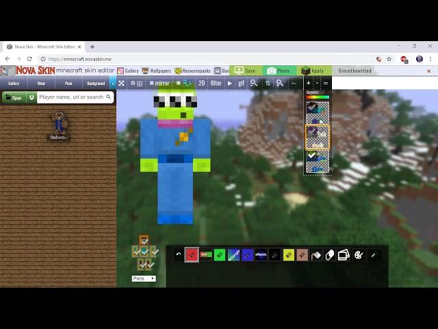 Create a Minecraft skin with Nova Skin