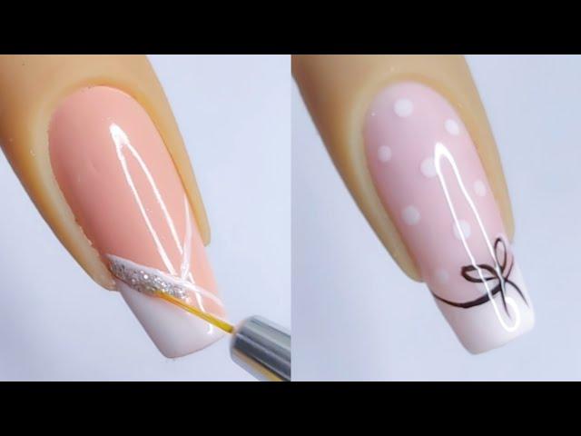 Unhas decoradas fáceis e simples francesinha passo a passo | french nails