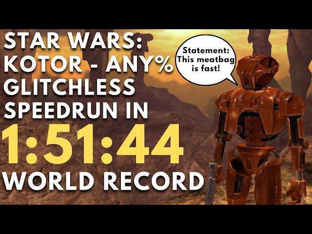 Star Wars: Knights of the Old Republic - Any% Glitchless in 1:51:44 (World Record)