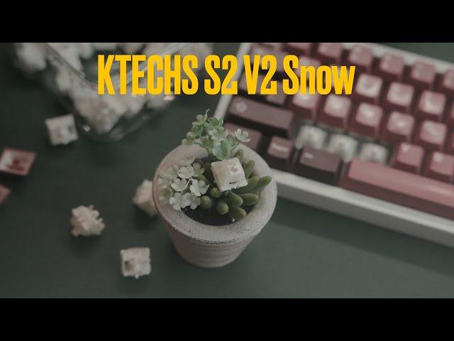 a polished hyper tactile | Ktechs S2 V2 Snow Tactile Switch Overview and Sound Test