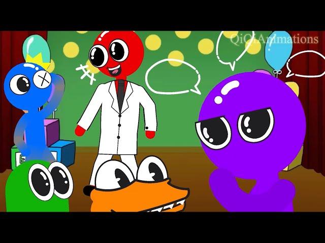 Purple did a test question with orange / rainbow friends animation / Roblox rainbow friends