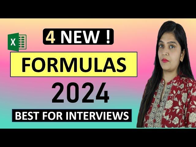  4 New Excel Formulas to Master in 2024 | Boost Your Excel Skills !