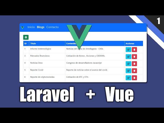 1/2 - Laravel + Vue + SPA + CRUD