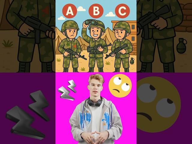 Guess who is the fake soldier. #logicpuzzles #brainteaser #riddle #viralshorts #viral