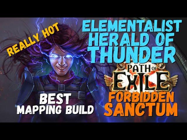 POE 3.20, 3.21 Elementalist Herald of Thunder Build, Extremely Good For Fast Mapping