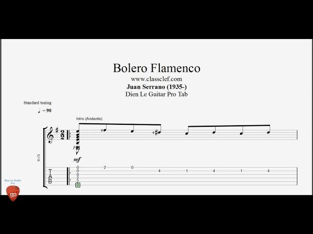 Juan Serrano - Bolero Flamenco - Guitar Pro Tab