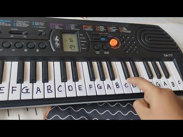 KGF rocky theme song tutorial on casio sa77 piano