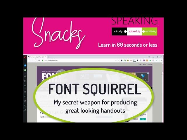 Knowledge Snacks - Font Squirrel