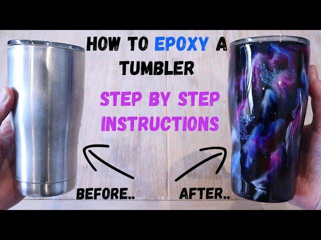 How to epoxy a tumbler from start to finish. Art Resin Review - Galaxy Tumbler Tutorial