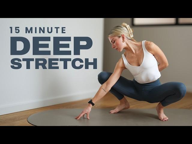 15 Min. Full Body Feel Good Deep Stretch | Slow and Gentle Intuitive Stretch