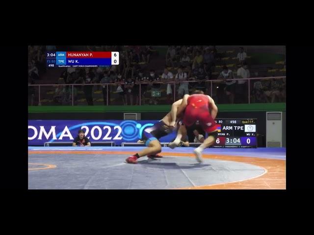 Qualif FS-80kg:Papin Hunanyan(ARM) vs Kai Wen Wu(TPE)