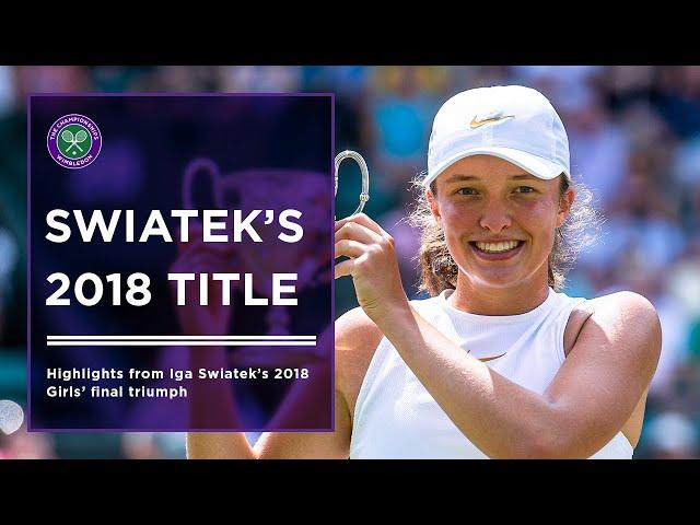 Iga Swiatek 2018 Girls' Singles Champion Final Highlights | Wimbledon