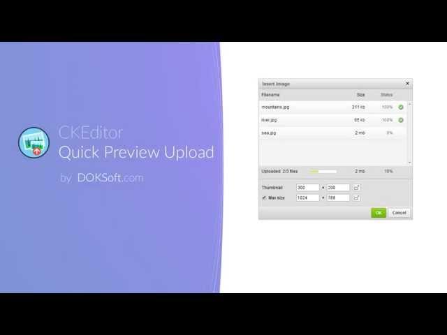 CKEditor Quick Preview Upload demo