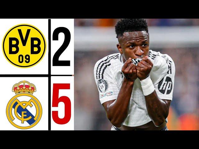  Dortmund vs Real Madrid (2:5) vinicius Jr hattrick Goal |EXTENDED HIGHLIGHTS CHAMPIONS LEAGUE 2025