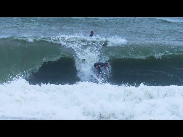 CRAZY HEAVY Surf BEFORE Beach CLOSED!  |  RAW Video