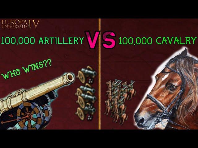 EU4 BATTLES - 100,000 ARTILLERY VS 100,000 CAVALRY- WHO WINS?