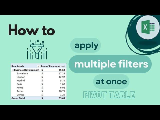 Excel Pivot Table: How To Apply Multiple Filters at ONCE