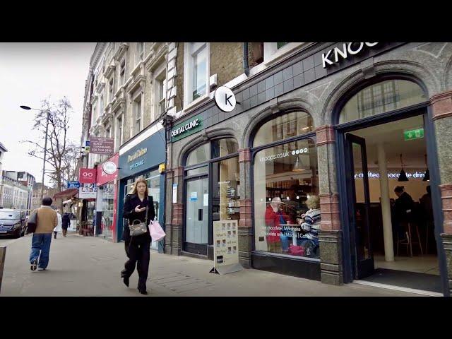 London Kensington High Street, Virtual Walking Tour 4K