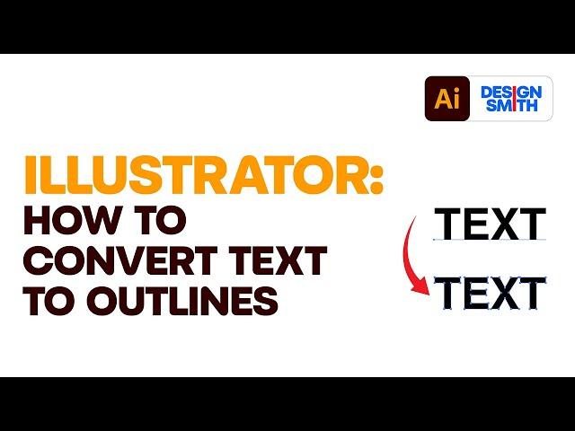 How to Convert Text to Outlines in #Adobe #Illustrator