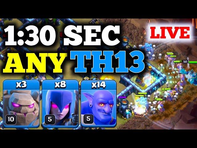 Best Th13 Strongest CWL Attack | 3 Golem + 14 Bowler + 8 Witch | Th13 Attack Strategy 2024 In Coc