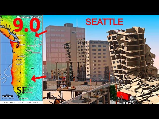 Western USA: 9.0 Earthquake (Damage Simulation)