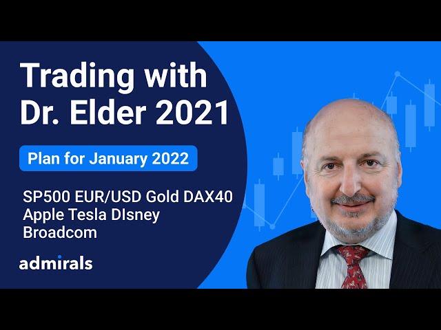 Dr. Alexander Elder 2021 / Plan for January 2022 / SP500 EURUSD Gold Oil Apple Tesla Disney Broadcom