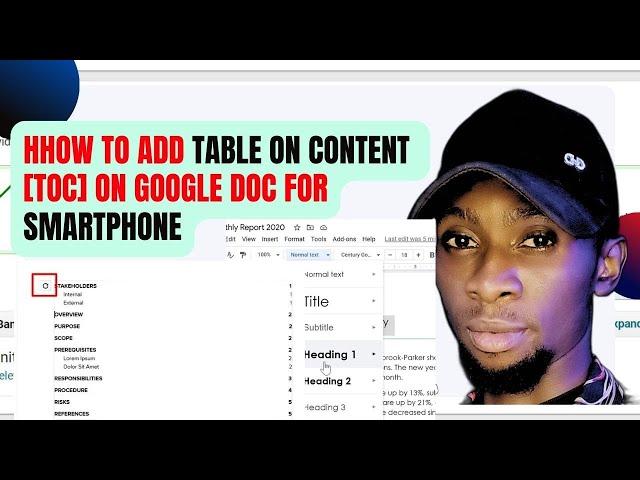 How to Create Table of Content in Google Doc for Smartphone