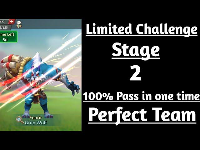 Lords mobile Limited Challenge Bloodlust Stage 2|Grim wolf Stage 2|Fenrir Stage 2