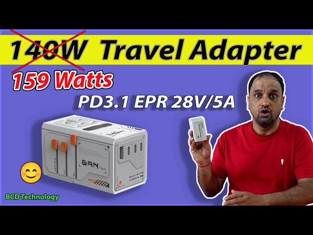 140W GaN based  All-in-One Charger & Travel Adapter