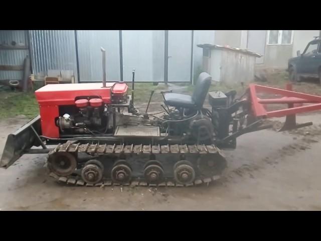 самодельный гусеничный трактор обзор MINI DOZER