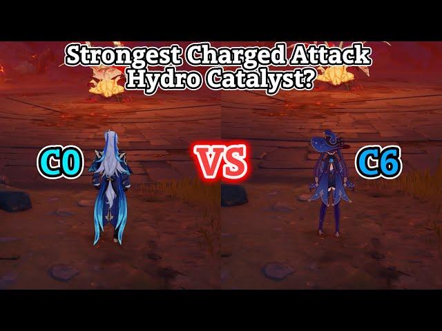 C0 Neuvillette VS C6 Mona!! Charged Attack Damage Comparison!!