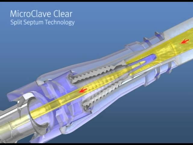 MicroClave Clear Split Septum Technology