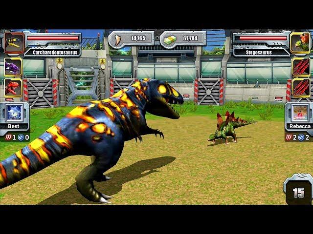 Jurassic Park Builder JURASSIC Tournament Android Gameplay - Max Level Carcharodontosaurus