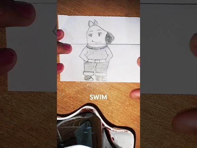 Chill guy version Swim#art #diy #yt #swim #viralartshorts #chaseatlantic #trending #shorts #chillguy