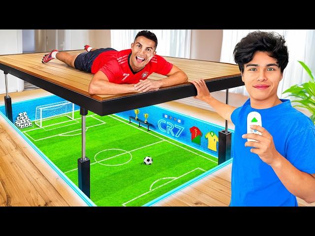 I Built a SECRET Soccer Field In My Room!