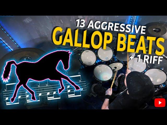 13 AGGRESSIVE Gallop Beats and 1 Riff