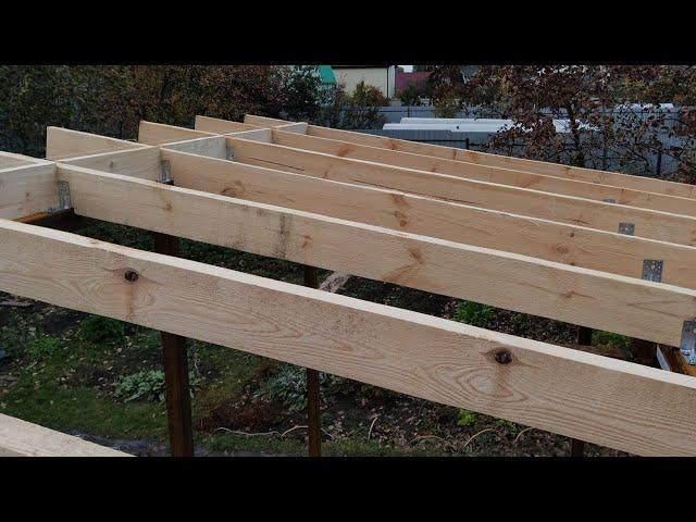 The lean-to roof of the WORKSHOP is made of PROFILE PIPE, with your own hands!