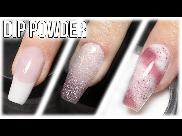  3 DIP POWDER Nail Designs  French, Ombre & Marble