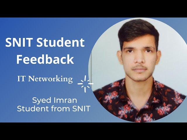 Student Success Story | IT Networking Training | SNIT Training Institute