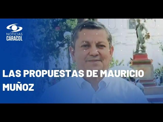 Mauricio Muñoz, candidato a la Gobernación del Cauca, en la Plaza Caracol