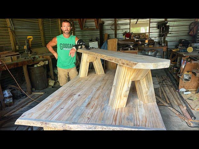 Building a Live Edge Farm Table and Bench