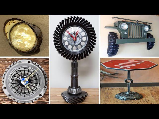 50+ Car Parts as Home Décor ideas | car furniture | old car parts as home décor