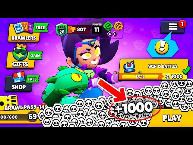 Complete BOT DROP 1000 TOKENS Quest + Free Gifts - Brawl Stars