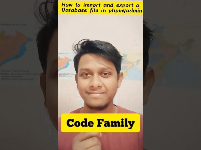 @codefamily how to import and export a database file in phpmyadmin #mysql #database #php
