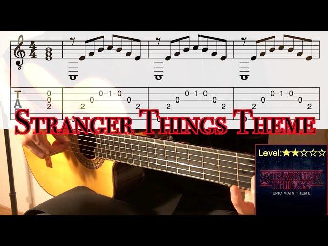 【TAB】 Stranger Things Theme (Netflix Original) |  Fingerstyle Guitar